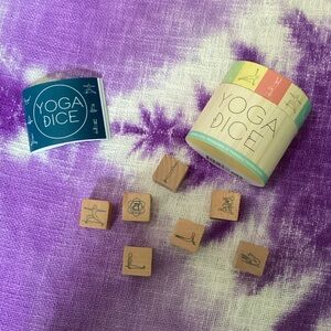 Yoga Dice Set with Wooden Blocks